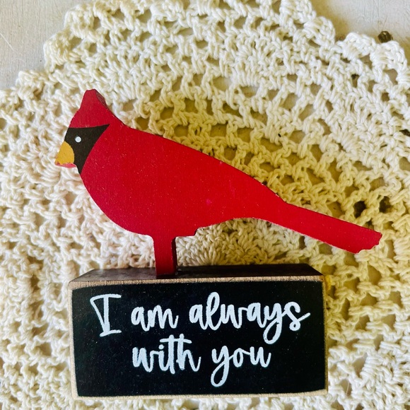 *Wooden Cardinal on “I Am Always With You” Base - Picture 4 of 13